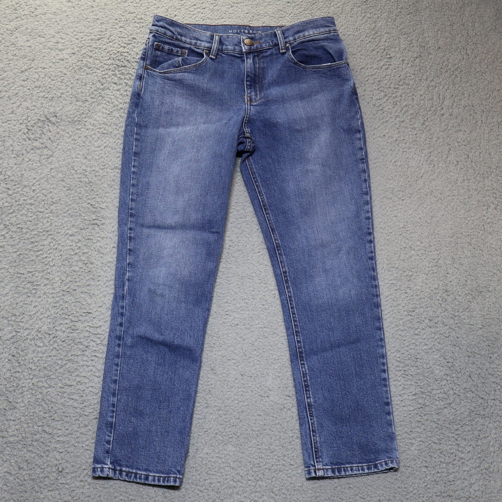 Mott & Bow Boyfriend Jeans‎ Womens 29x28 Medium Wash Blue Denim Straight Leg